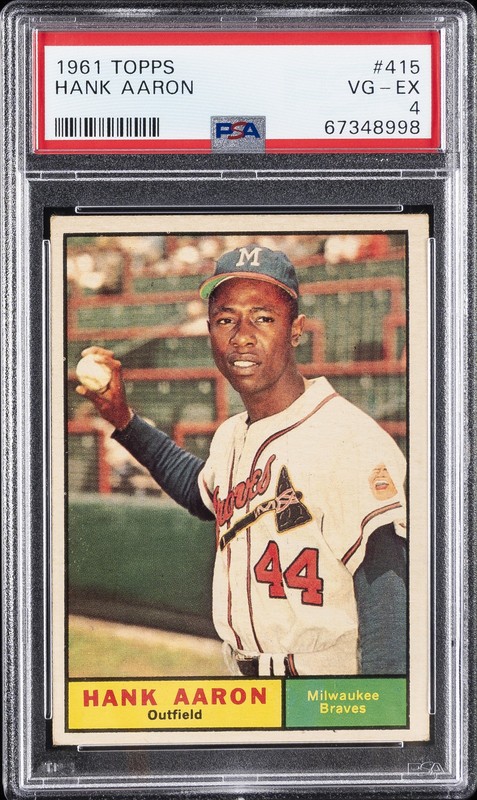 1961 TOPPS #415 HANK AARON PSA 4