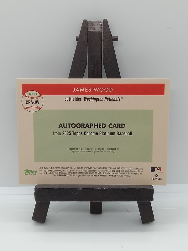 2025 Topps Chrome Platinum JAMES WOOD Gold Refractor RC Auto #'d 24/50 *READ* view 2