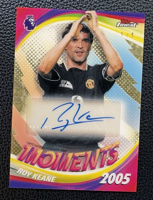 2026 TOPPS FINEST PREMIER ROY KEANE MOMENTS 1/1 SUPERFRACTOR AUTO  FM-RK🔥