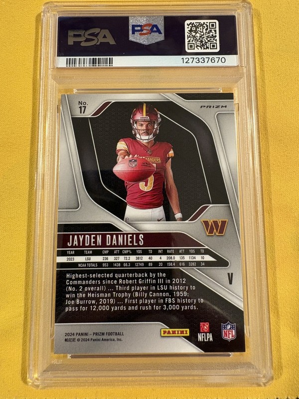 2024 Prizm - Rookie Variations - Silver Prizm Jayden Daniels #17 PSA 10 🔥 view 2