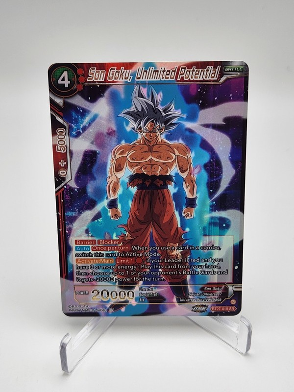 2025 Dragon Ball Super Son Goku, Unlimited Potential BT27-019 SR History of Z NM