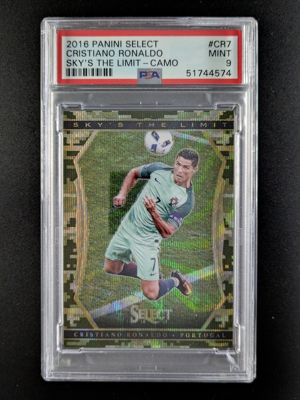 2016 Panini Select CRISTIANO RONALDO 12/20 Camo Sky's the Limit #SL-CR7 PSA 9