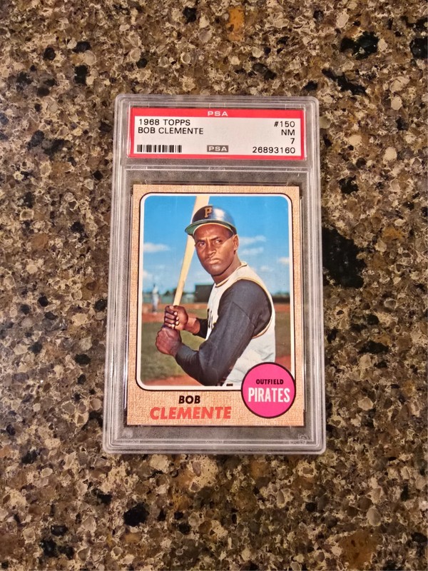 1968 Topps #150 Roberto Clemente PSA 7 NM Centered