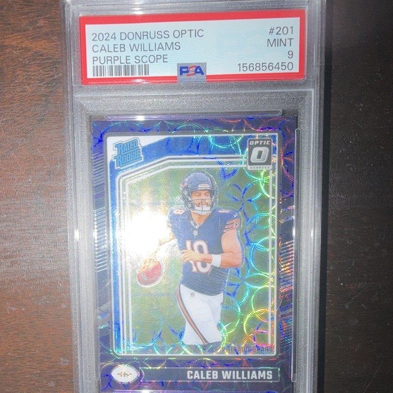 Panini 2024 Donruss Optic Caleb Williams Bears Rated Rookie #201 PSA 9