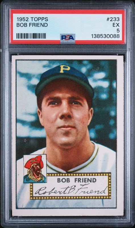 1952 TOPPS #233 BOB FRIEND PSA 5
