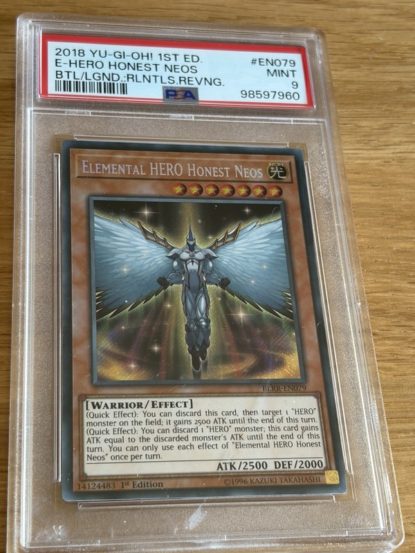 Yugioh Elemental Hero Honest Neos 1st Edition PSA 9