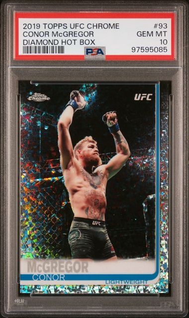 Conor McGregor 2019 Topps Chrome UFC Diamond Refractor Card #93 PSA 10 GEM MINT