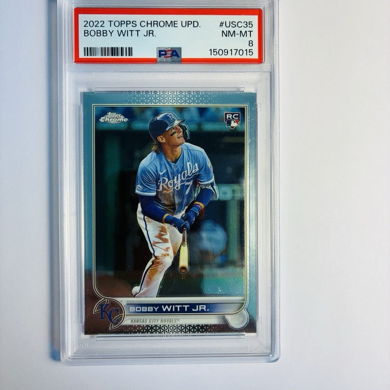 Topps 2022 Chrome Update Bobby Witt Jr. Royals #USC35 RC PSA 8⭐️Gold Glove🏆Nice