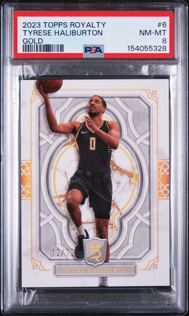 2023 Topps Royalty Tyrese Haliburton Gold /10 PSA 8 NM-MT #6 Pacers NBA