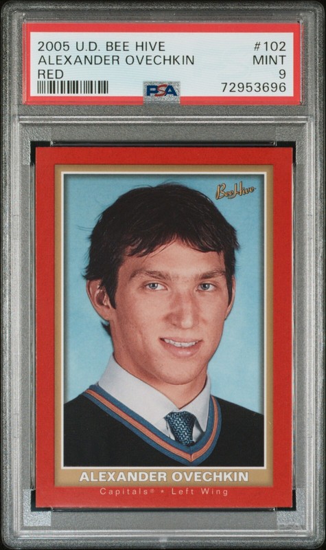 2005 Upper Deck UD Alexander Alex Ovechkin Bee Hive Red Rookie Card RC PSA 9 102
