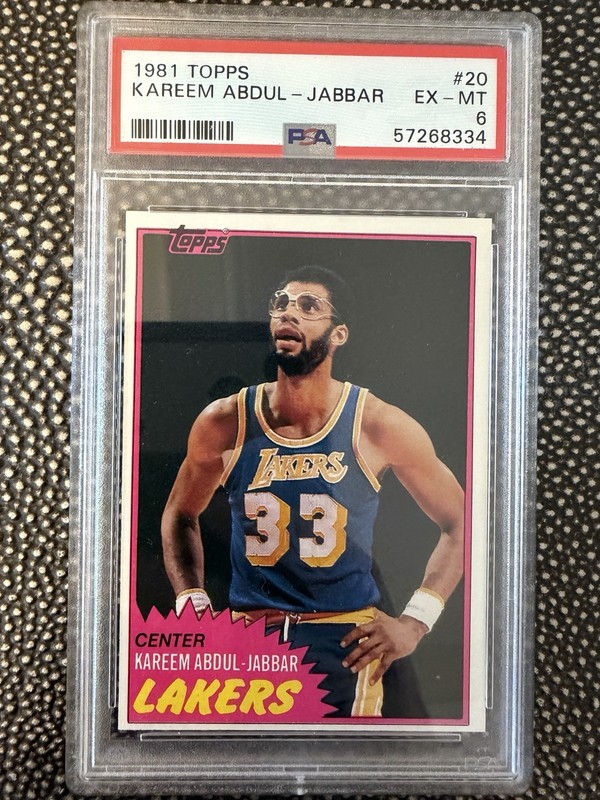 1981-82 Topps Kareem Abdul-Jabbar #20 PSA EX-MT Freshly Slabbed