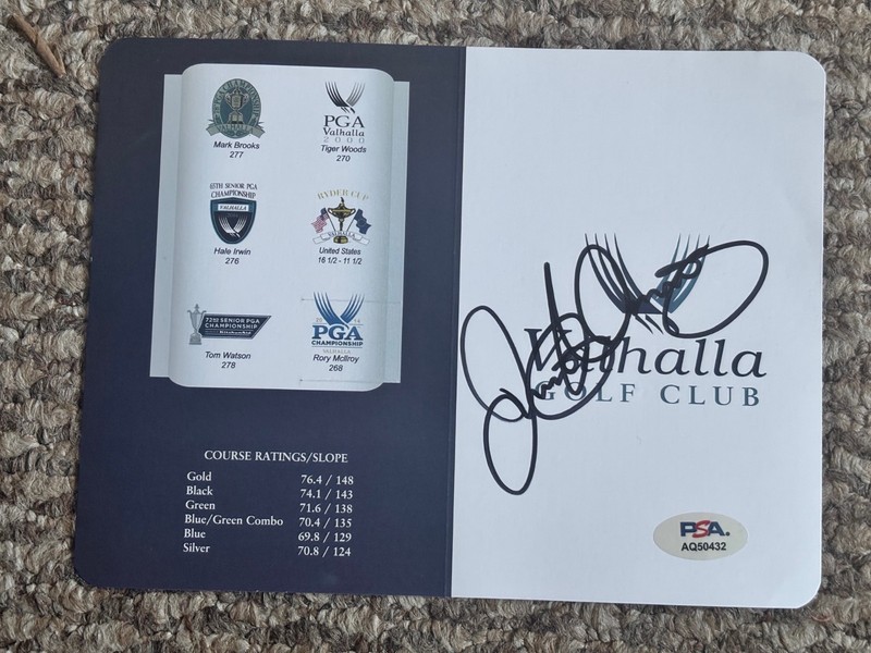 RORY MCILROY SIGNED AUTOGRAPHED VALHALLA SCORECARD PSA Certified REAL - RARE