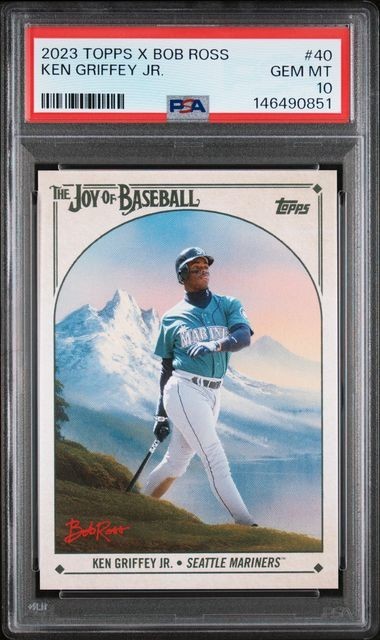 #40 Ken Griffey Jr Seattle Mariners 2023 Topps Bob Ross PSA 10