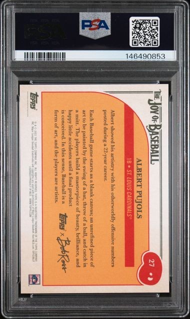 #27 Albert Pujols St. Louis Cardinals 2023 Topps Bob Ross PSA 10 view 2