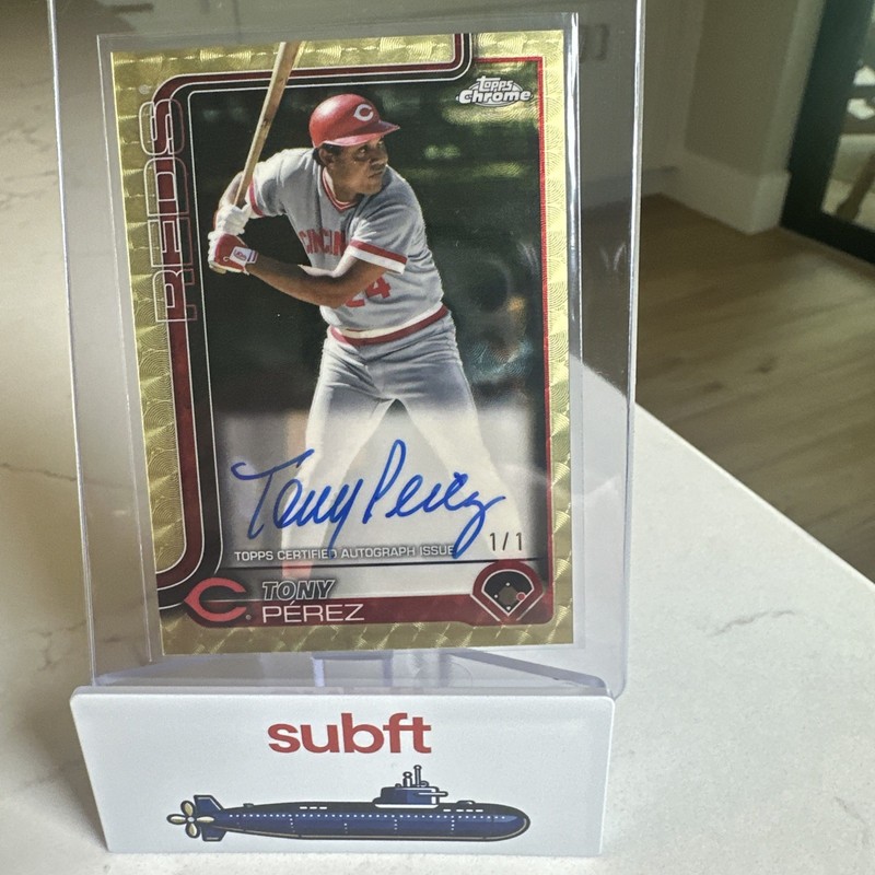 Tony Perez 2025 Topps Chrome Update #CLA-TP Legends Auto 1/1 Superfractor Reds