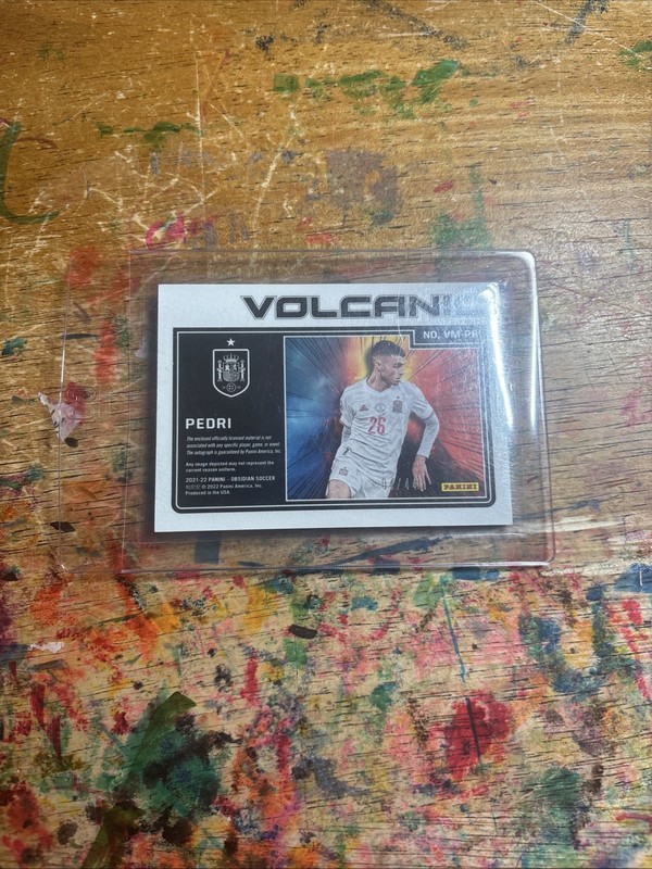 2021-22 Panini Obsidian - Volcanic Material Signatures Pedri #VM-PRI Electric... view 2