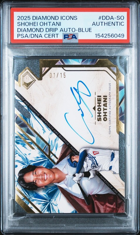2025 BLUE #DDA-SO SHOHEI OHTANI 01/15 PSA AUTHENTIC AUTO AUTHENTIC