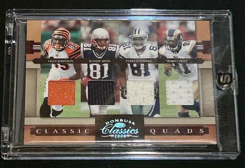 2008 Donruss Classics Classic Quads CQ-3 Johnson Moss Owens Holt Quad Relic /100