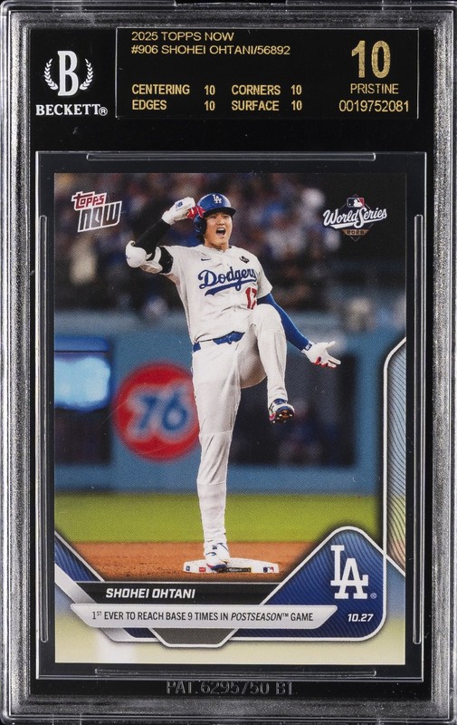 2025 TOPPS NOW #906 SHOHEI OHTANI BGS 10 BLACK LABEL