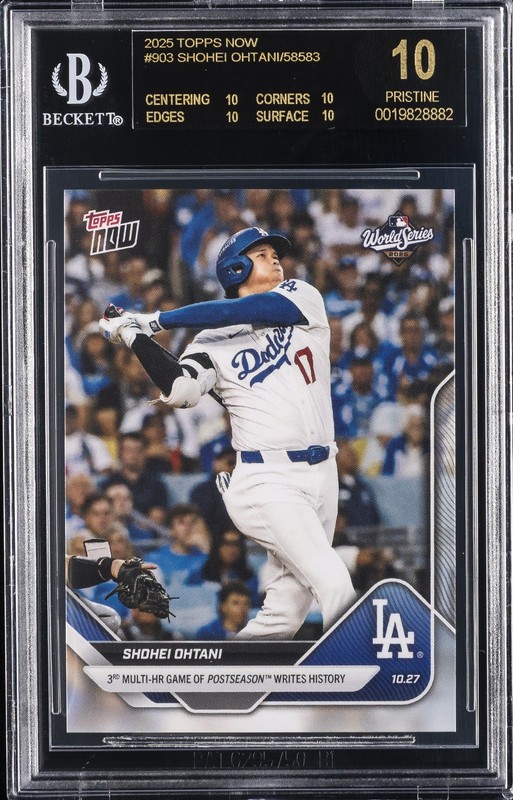 2025 TOPPS NOW #903 SHOHEI OTANI BGS 10 BLACK LABEL