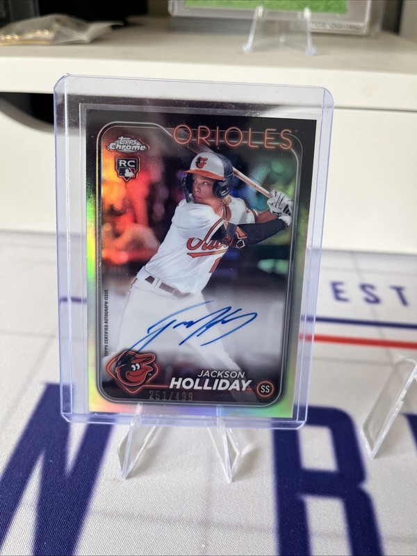 2024 Topps Chrome - Rookie Autographs Jackson Holliday #RA-JH Refractor /499