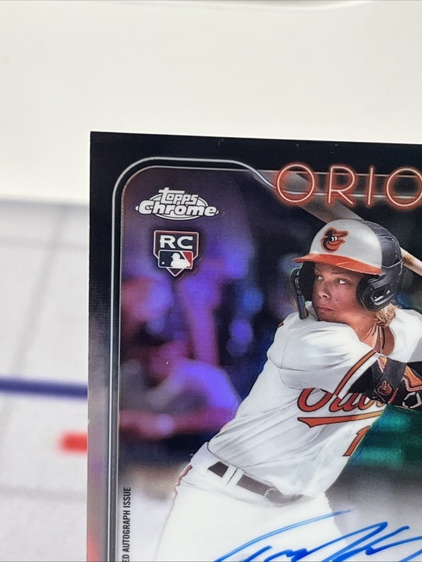 2024 Topps Chrome - Rookie Autographs Jackson Holliday #RA-JH Refractor /499 view 2