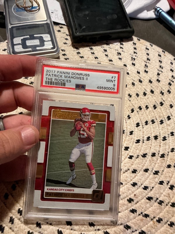 2017 Panini Donruss The Rookies Patrick Mahomes II Rookie #7 PSA 9 Chiefs