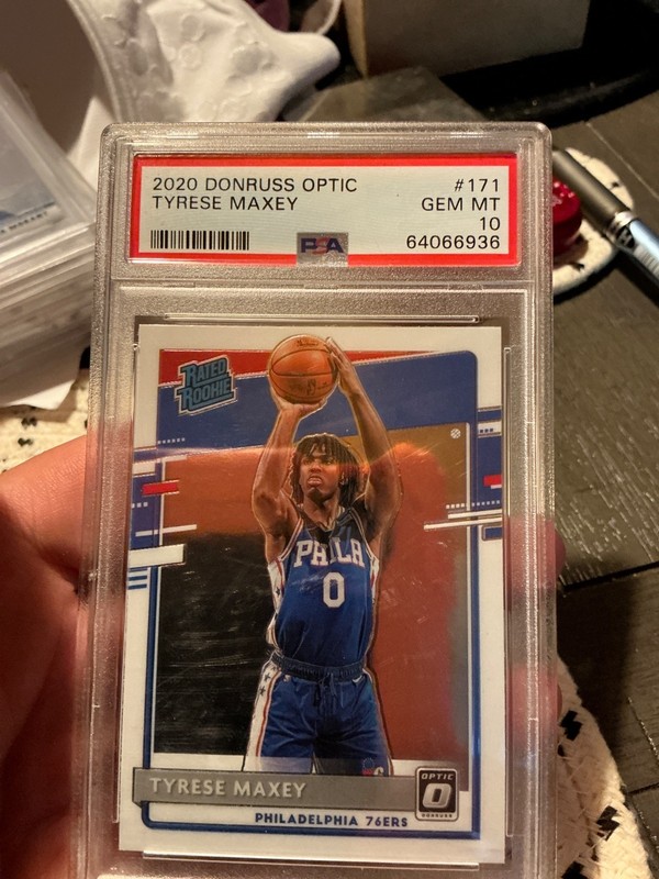 TYRESE MAXEY 2020 DONRUSS OPTIC FANATICS RC PSA 10 GEM MINT 76ERS