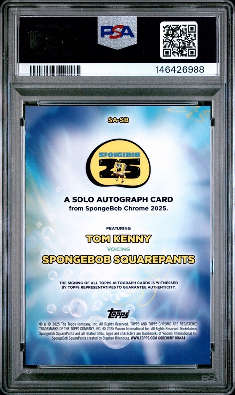 2025 #SA-SB SPONGEBOB SQUAREPANTS/TOM KENNY PSA 10 view 2