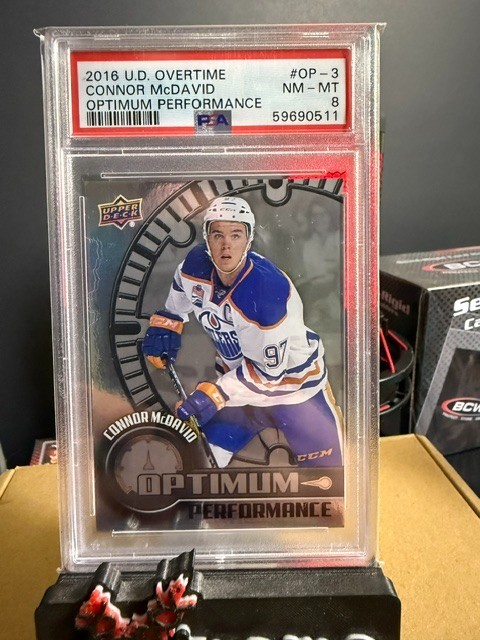 2016-17 Upper Deck Overtime - CONNOR MCDAVID - Optimum Performance - PSA 8