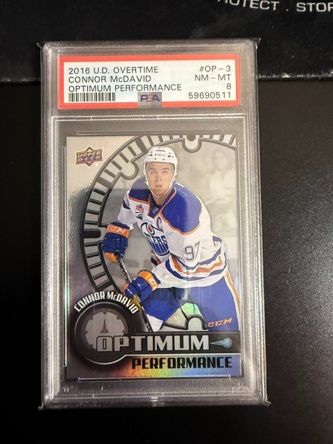 2016-17 Upper Deck Overtime - CONNOR MCDAVID - Optimum Performance - PSA 8 view 2
