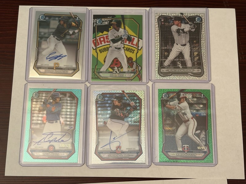 2025 Bowman Lot Of 34 Chrome Numbered Auto Holliday De Vries Ohtani Murakami 1st