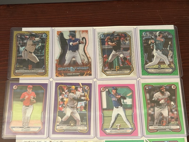 2025 Bowman Lot Of 34 Chrome Numbered Auto Holliday De Vries Ohtani Murakami 1st view 2