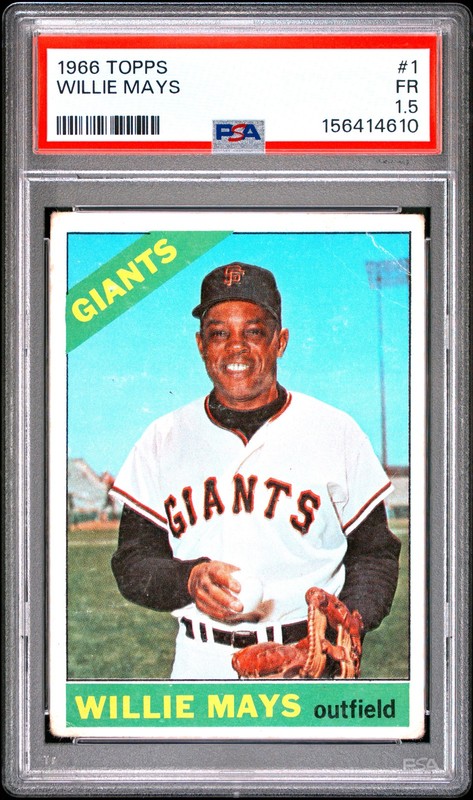 1966 TOPPS #1 WILLIE MAYS PSA 1.5