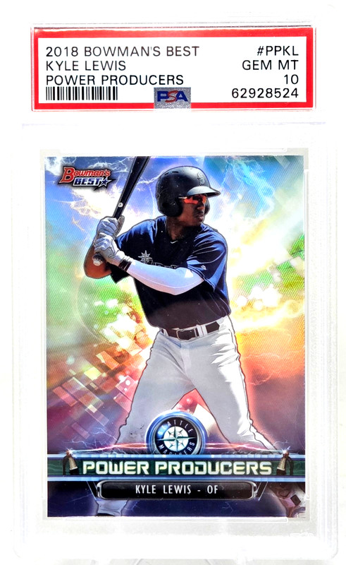 2018 Bowman Best REFRACTOR KYLE LEWIS RC Rookie Baseball Card PSA 10 GEM MINT