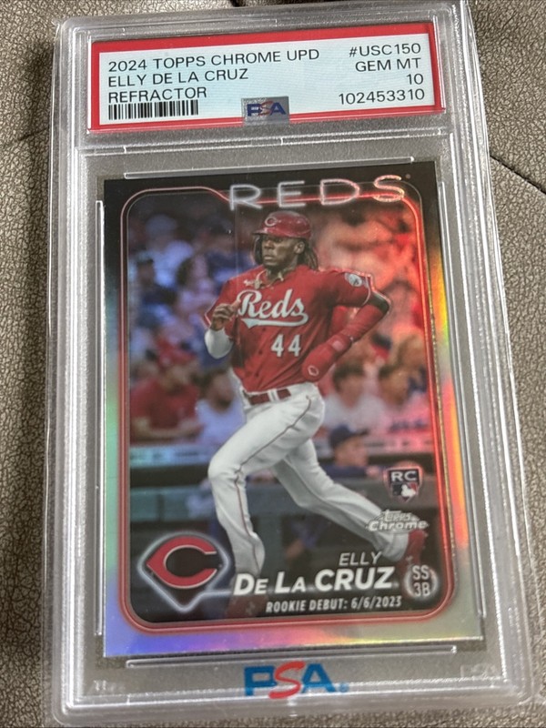 2024 Topps Chrome Update - Rookie Debut Refractor #USC150 Elly De La Cruz PSA 10