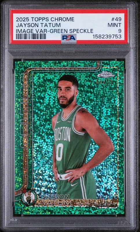 2025-26 Topps Chrome - Image Variation Jayson Tatum #49 Green Speckle Refractor