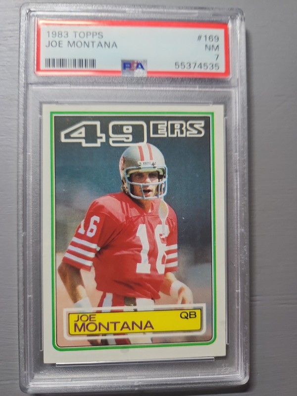 1983 Topps #169 Joe Montana PSA 8 view 2
