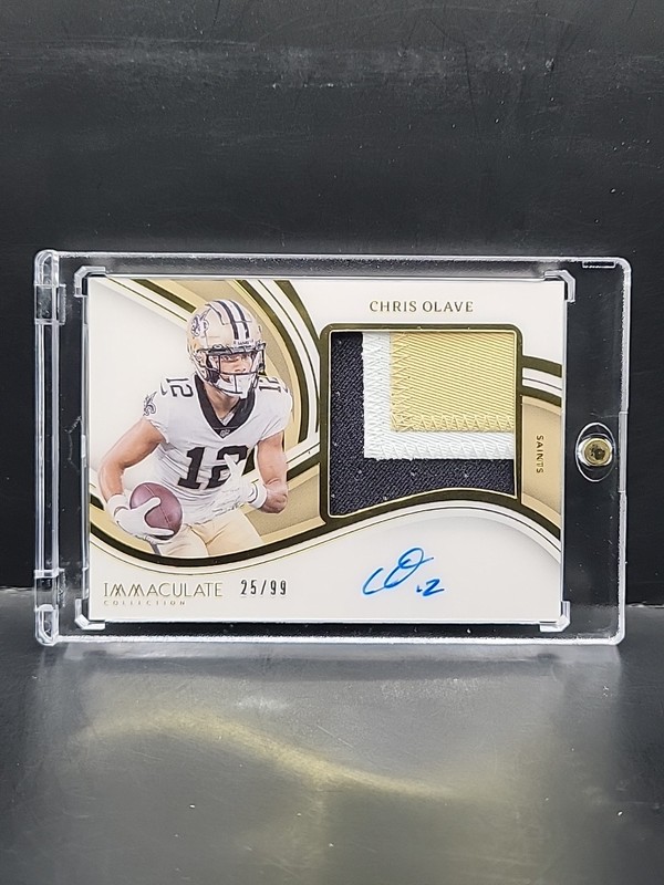 2023 Panini Immaculate - Chris Olave #PP-COL 3 Color Patch Auto #d/99 Saints