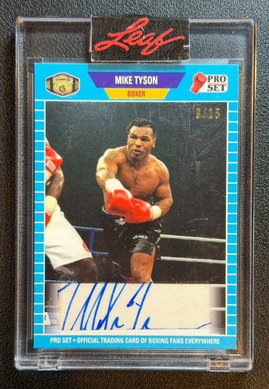2021 Leaf Pro Set Mike Tyson Blue Auto /15 #PSA-MT1 Boxing