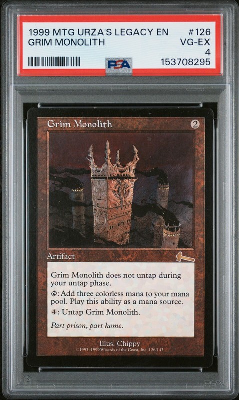 1999 MTG URZA'S LEGACY #126 GRIM MONOLITH PSA 4