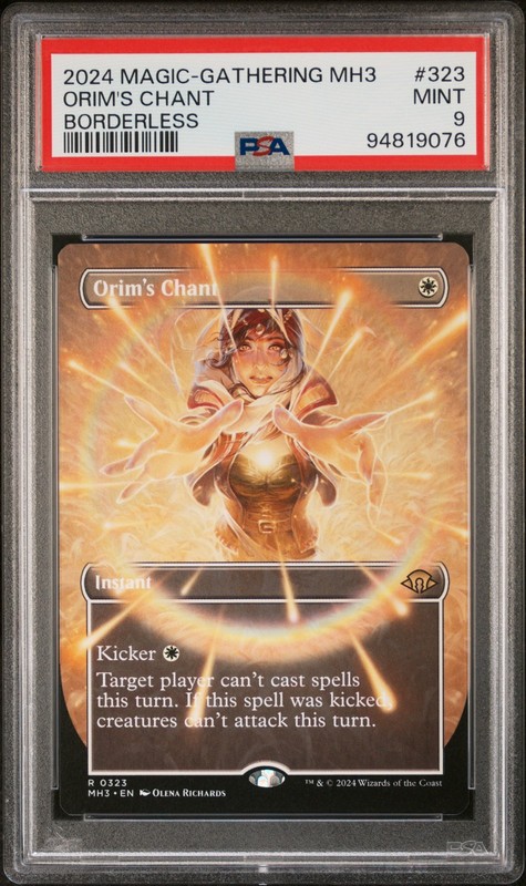 2024 MTG MODERN HORIZONS 3 BORDERLESS #323 ORIM'S CHANT PSA 9