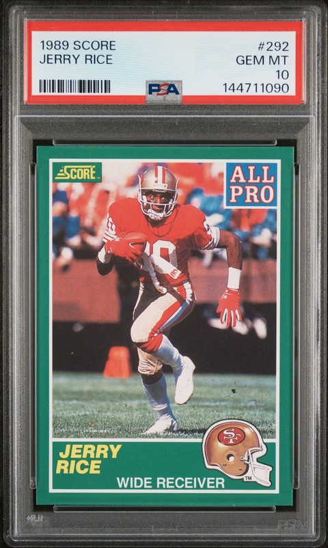 1989 SCORE #292 JERRY RICE PSA 10
