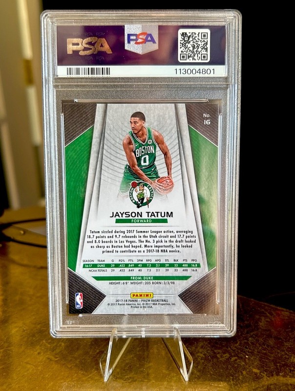 2017-18 Prizm - Jayson Tatum RC PSA 10 GEM MINT!!! view 2