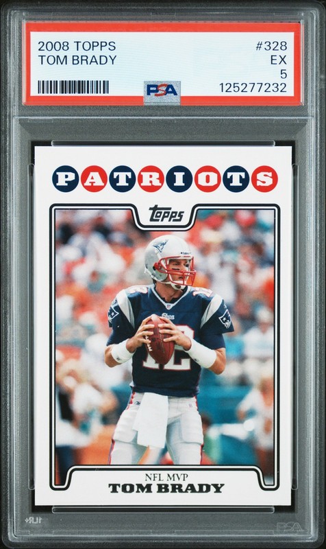 2008 TOPPS #328 TOM BRADY PSA 5