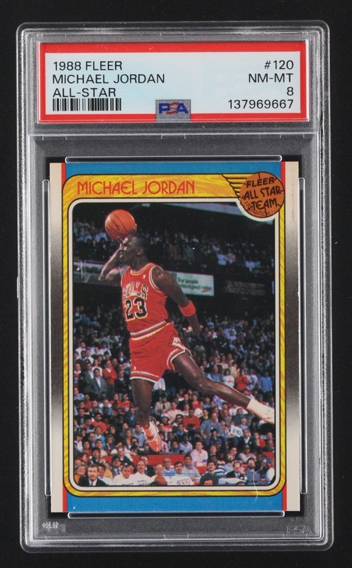 1988 Fleer Michael Jordan #120 PSA 8
