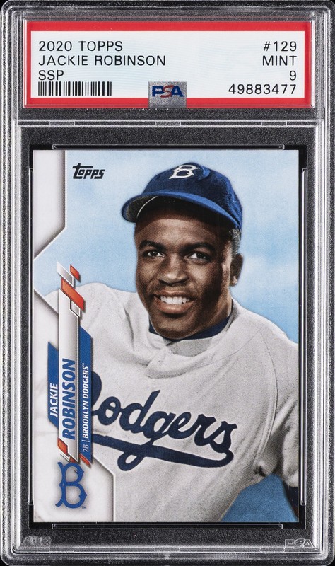 2020 TOPPS #129 JACKIE ROBINSON PSA 9