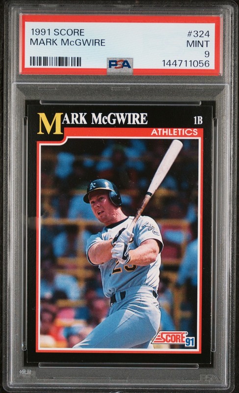 1991 SCORE #324 MARK MCGWIRE PSA 9
