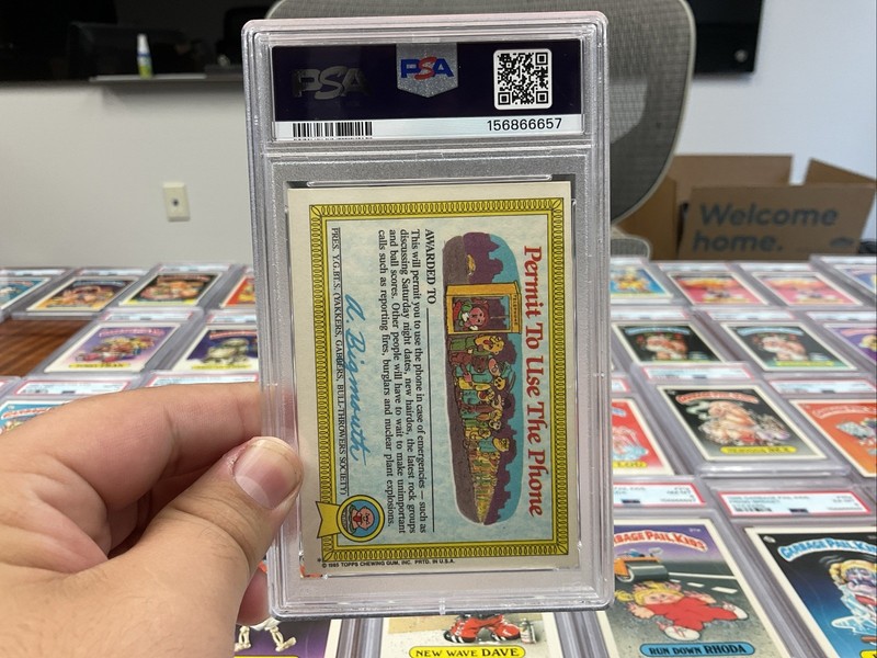 garbage pail kids itchy richie Psa 7 view 2