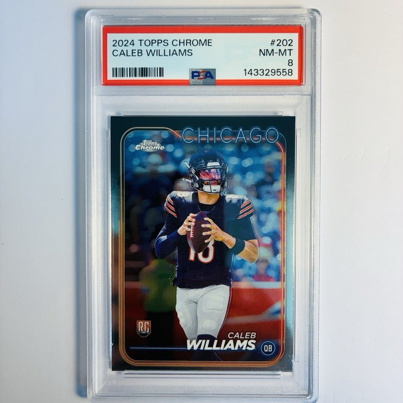 2024 Topps Chrome CALEB WILLIAMS #202 PSA 8 Rookie⭐️Heisman🏆First Round Pick!